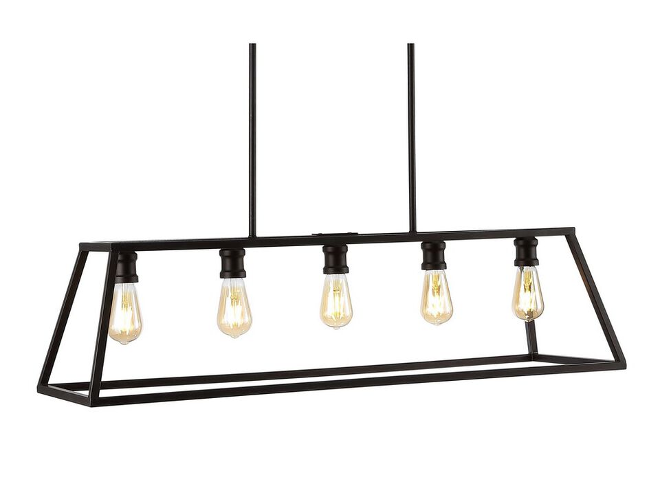 Floyd 5-Light Adjustable Iron Farmhouse Vintage LED Dimmable Pendant