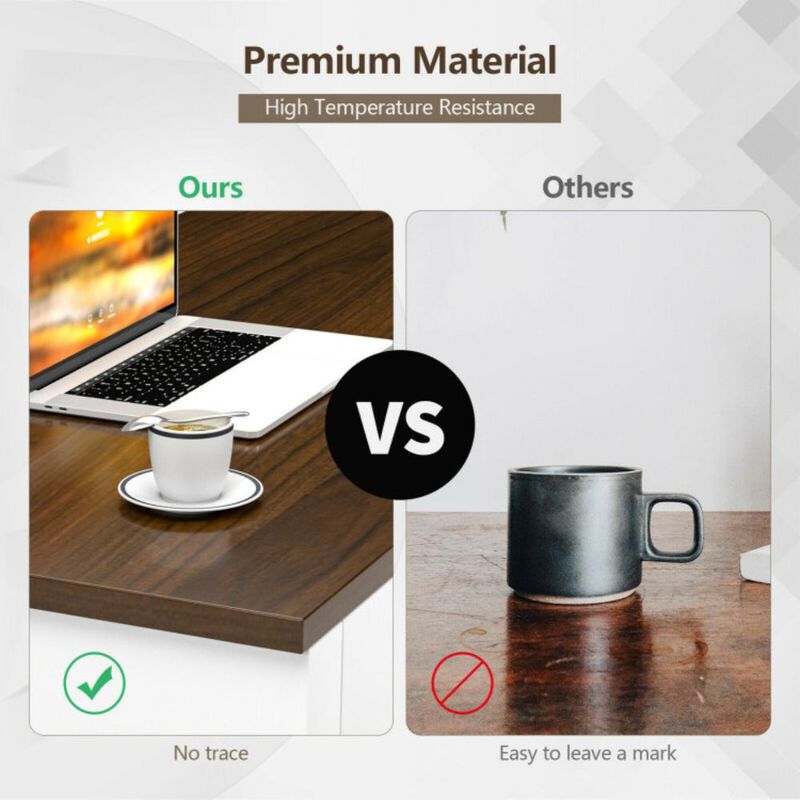 Hivvago Modern Coffee Table with Front Back Drawers and Compartments for Living Room