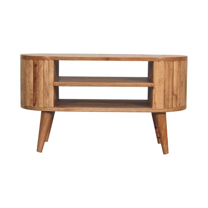 Stripe  Solid Wood Media Unit