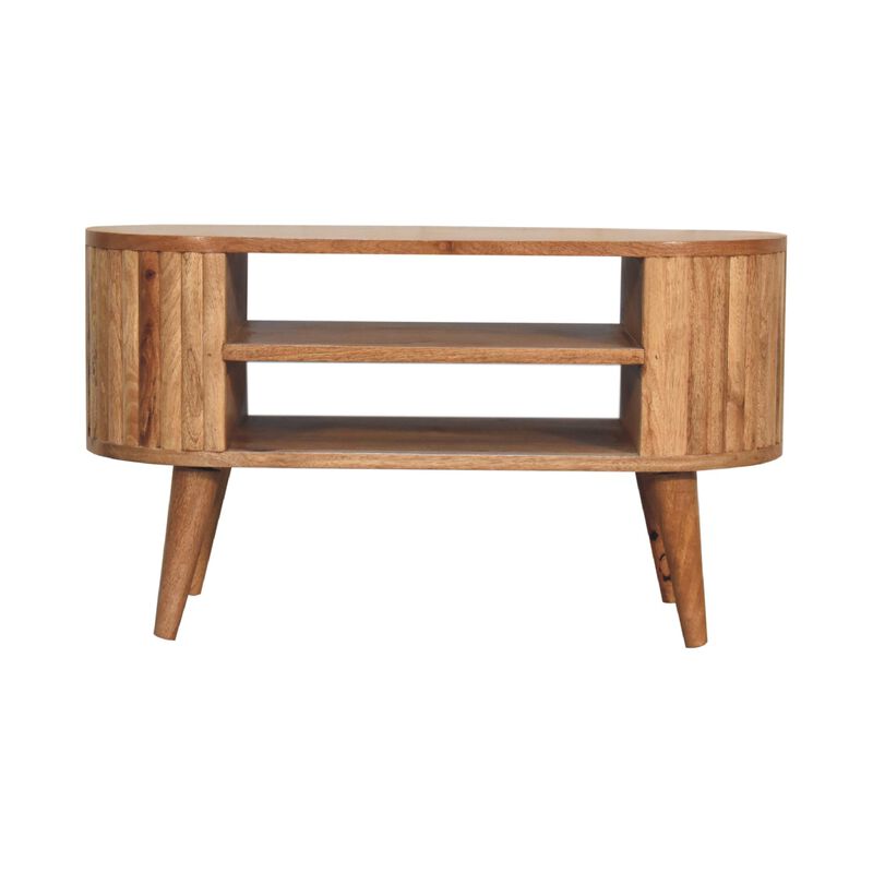 Stripe  Solid Wood Media Unit