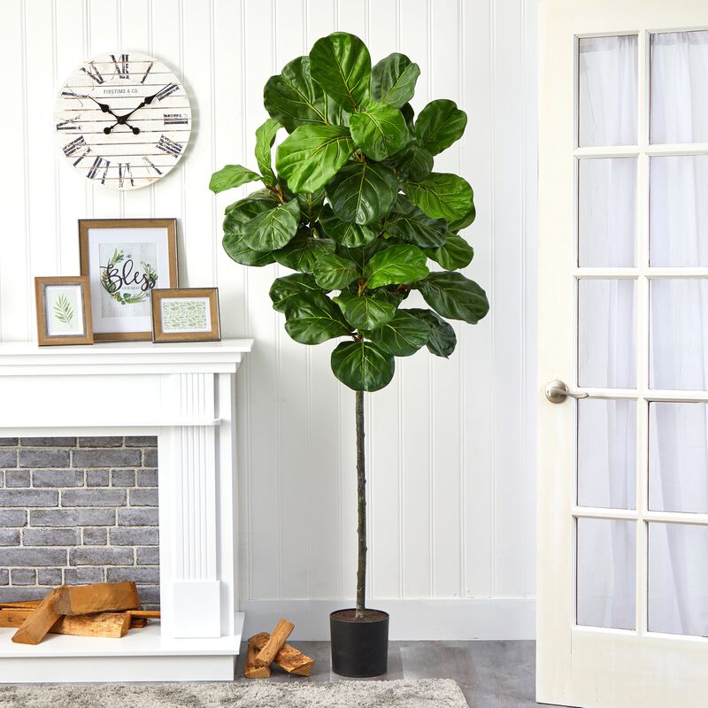 Hivvago 6.5 Feet Fiddle Leaf Artificial Tree