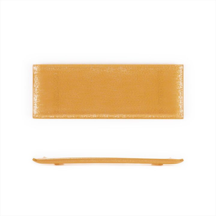 Glass Dinnerware 13.75" x 5" x h:0.5" Rectangular Glass Platter (Set of 2)