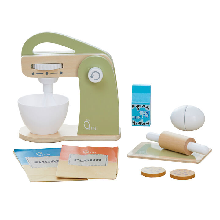 Teamson Kids - Little Chef Frankfurt Wooden Mixer play kitchen accessories - Green