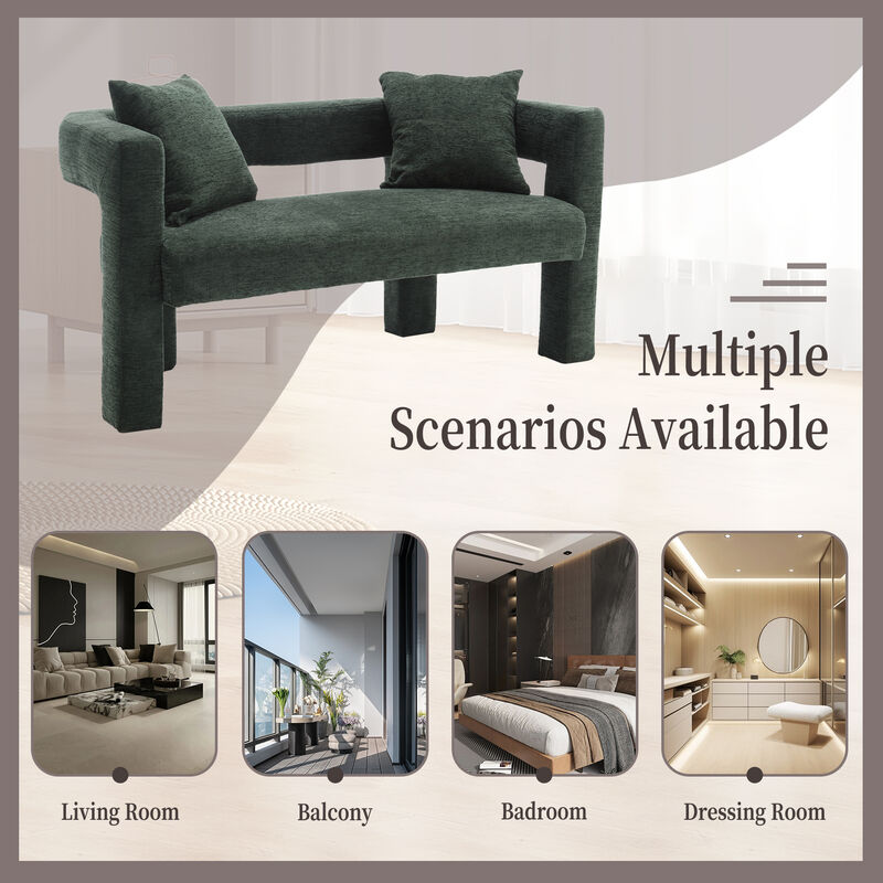 Merax Modern Chenille Loveseat Sofa