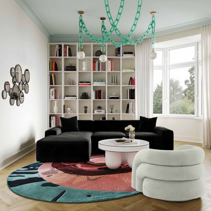 Slipper Vegan Shearling Swivel Chair