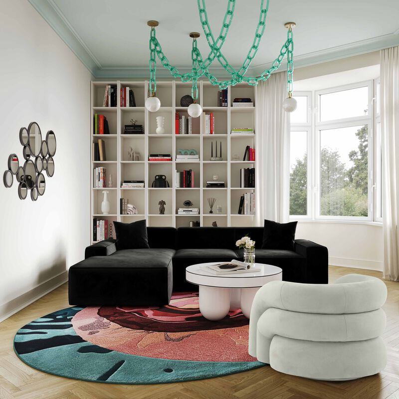 Slipper Vegan Shearling Swivel Chair