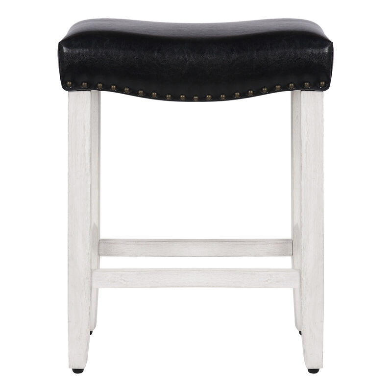 WestinTrends 24" Upholstered Saddle Seat Counter Stool