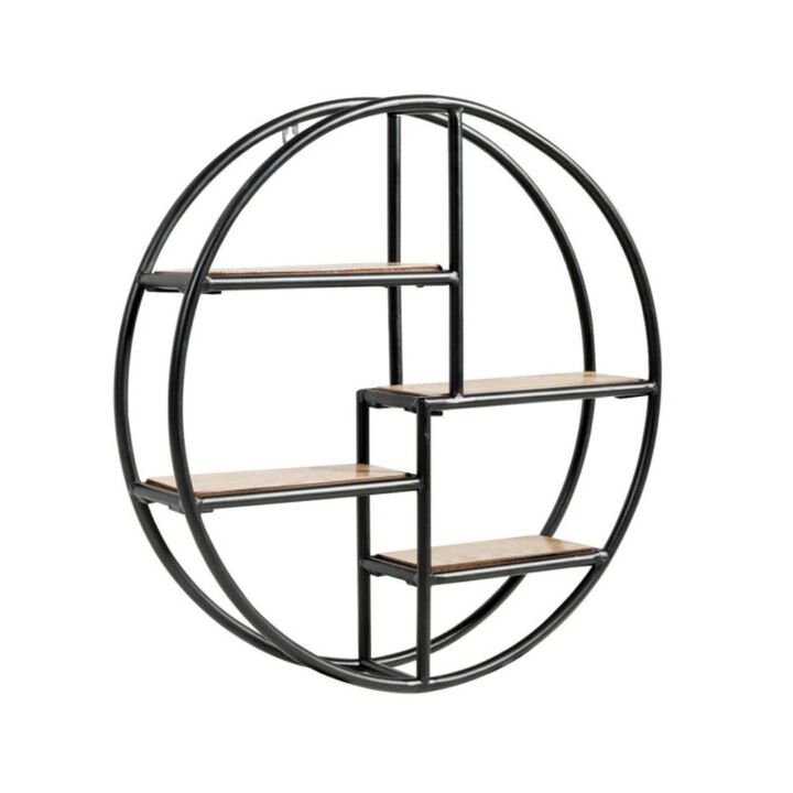 Hivvago Hanging Storage Shelf Circular Wall-Mounted 4-Tier Rack