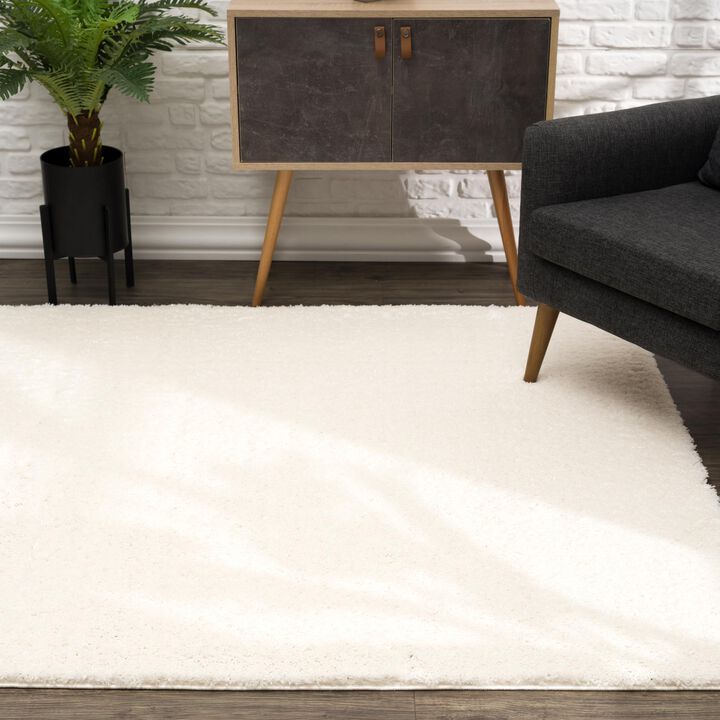Retro Plain Shag Indoor Area Rug