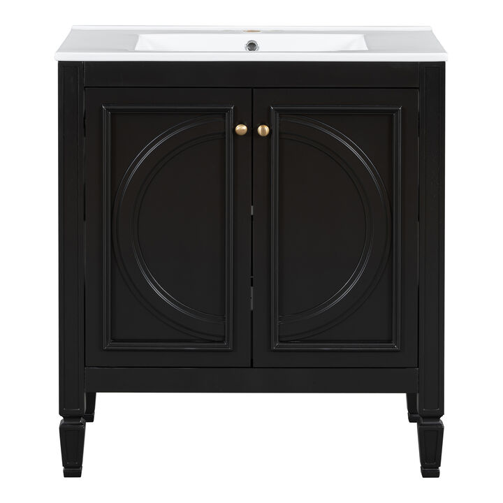Merax Bathroom Vanity with Sink and 2 Doors Merax Bathroom Vanity with Sink and 2 Doors