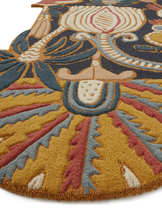 Optimism OPT03 Denim/Sunset 18" x 18" Sample Rug
