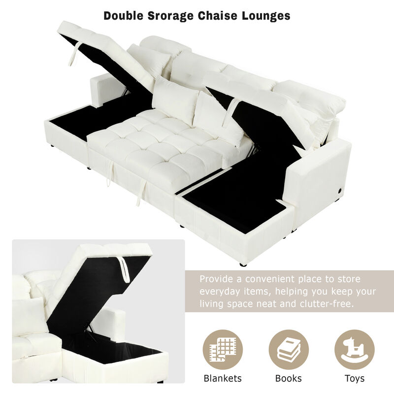 Merax Oversized U-shaped Sofa Versatile Sectional Sofa
