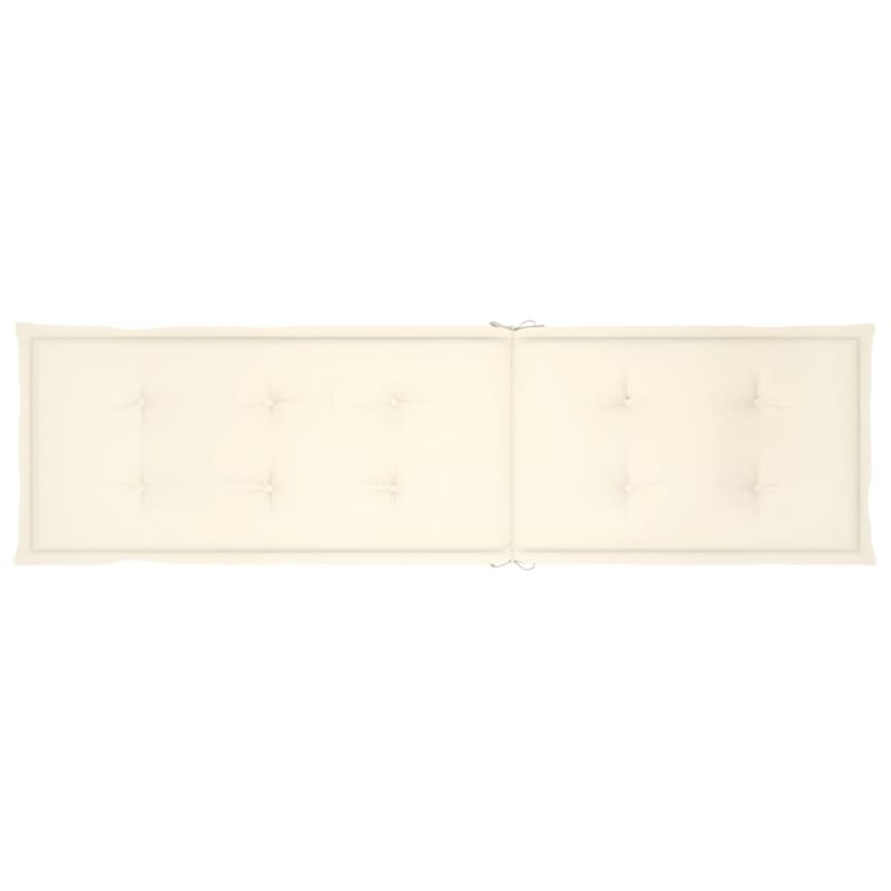 vidaXL Deck Chair Cushion Cream (29.5"+41.3")x19.7"x1.6"