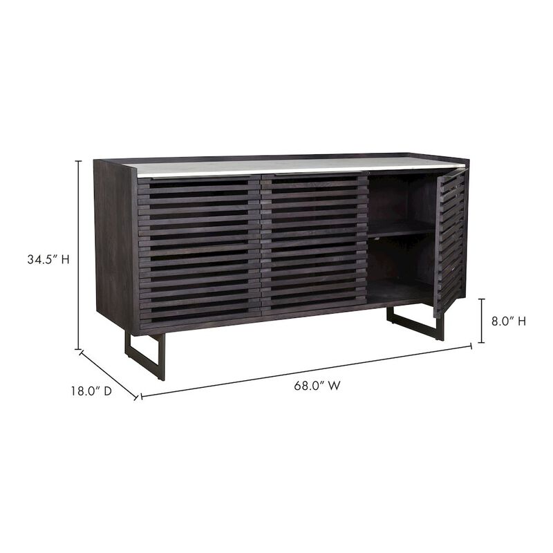 Moe's Home Collection Paloma Sideboard Charcoal Grey