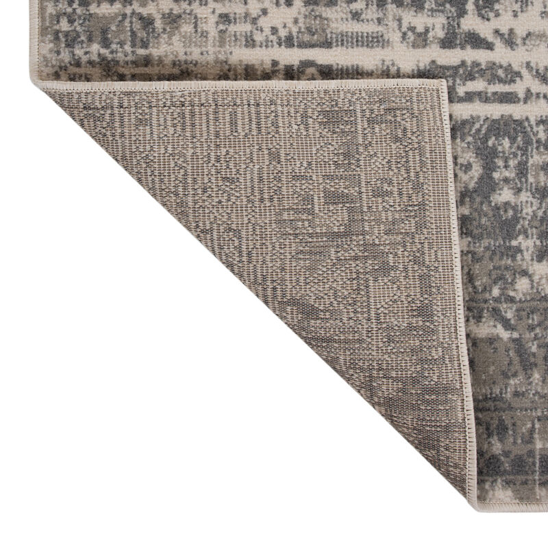 Alpine Dale Medium Gray Medallion Area Rug 7'10" x 10'2"