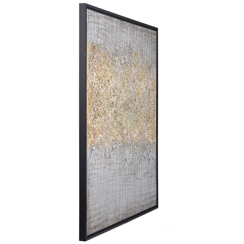 Silver & Gold Rupture Framed Print