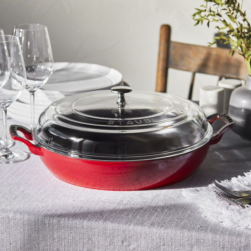 Staub Cast Iron 3.5-qt Braiser with Glass Lid - Turquoise