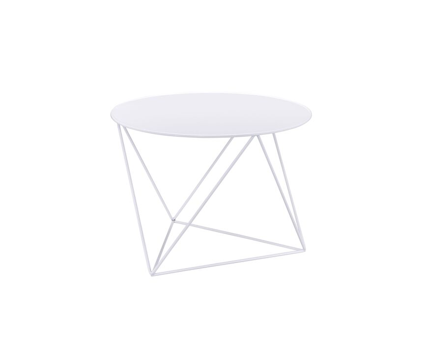 ACME Epidia Accent Table, White Finish