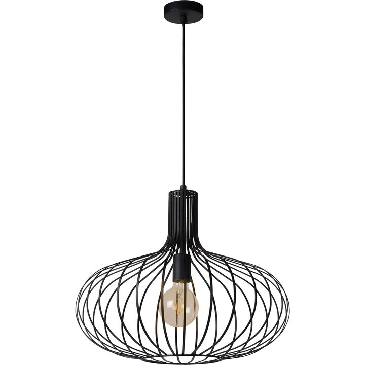19.75" Black Contemporary Ceiling Light Fixture