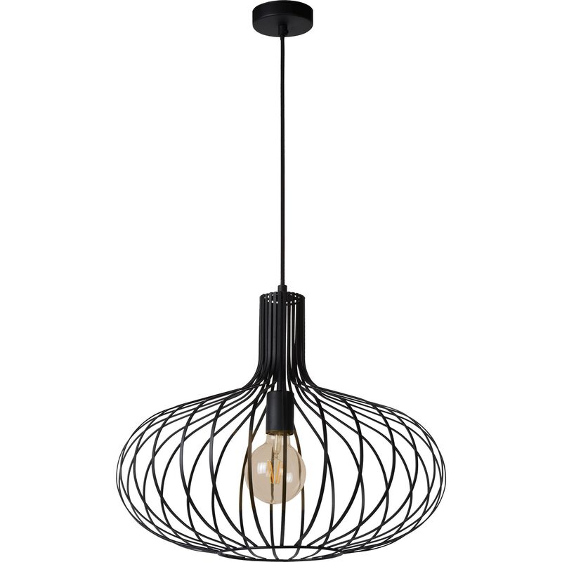 19.75" Black Contemporary Ceiling Light Fixture