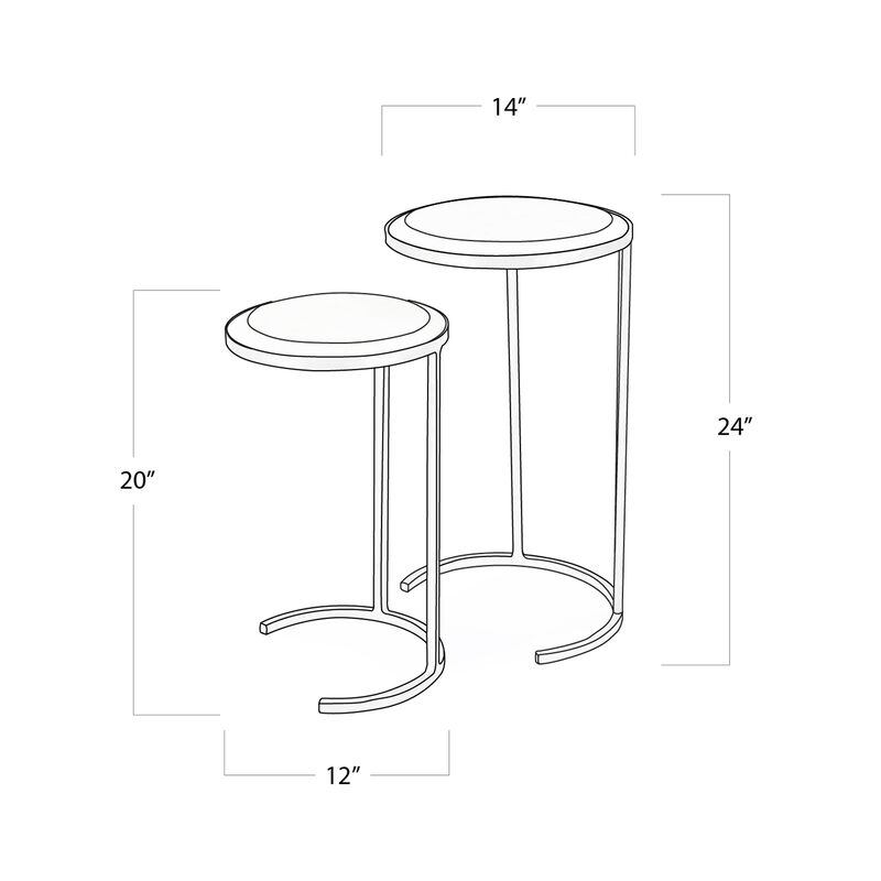 Bone Veneer Nesting Tables