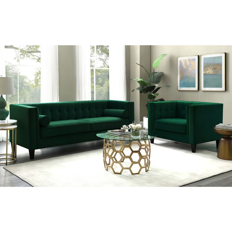 Inspired Home Maxine Velvet Club Chair