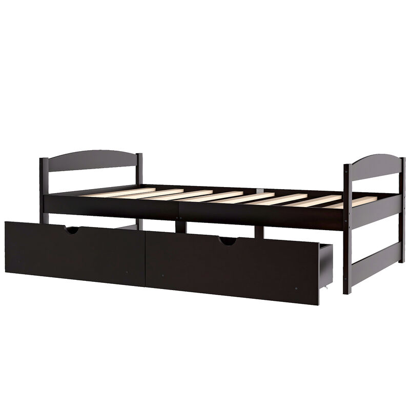 Merax Simple Style Platform Bed with Drawers