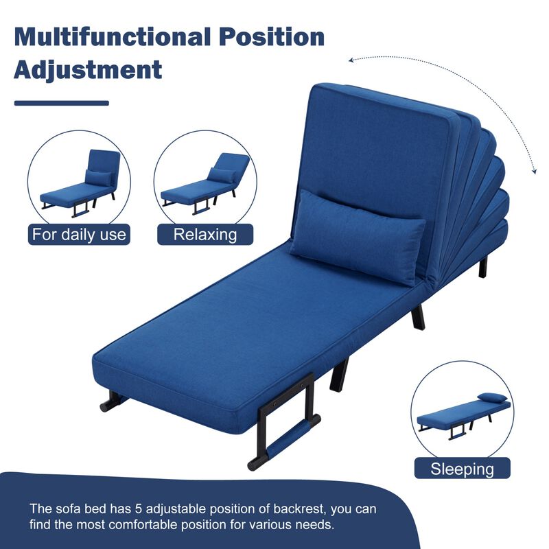26 in. Polyester Single Size Sofa Bed