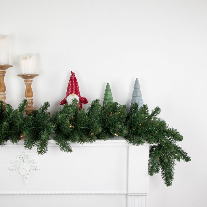 9' x 12 Pre-Lit Buffalo Fir Artificial Christmas Garland - Clear Lights
