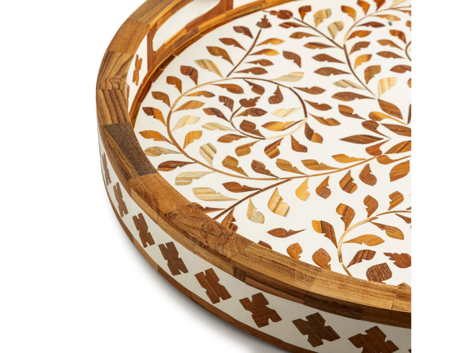 Jodhpur Mother of Pearl Decorative Tray - 18"
