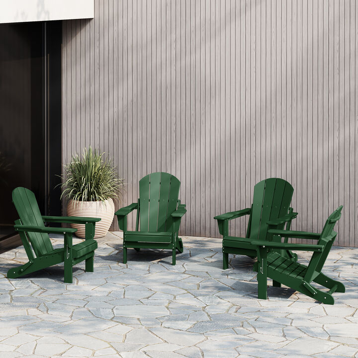 WestinTrends Westintrends 4-Piece set outdoor folding Poly Adirondack chair
