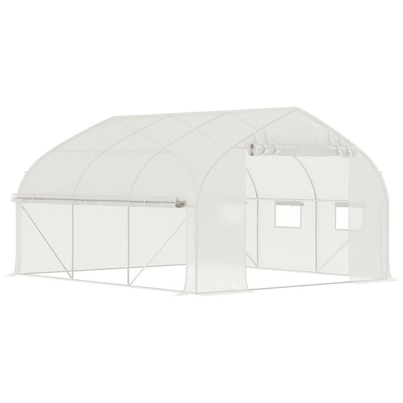 Greenhouse Structure: 11.5' Tunnel with Steel Hoops & Mesh Door