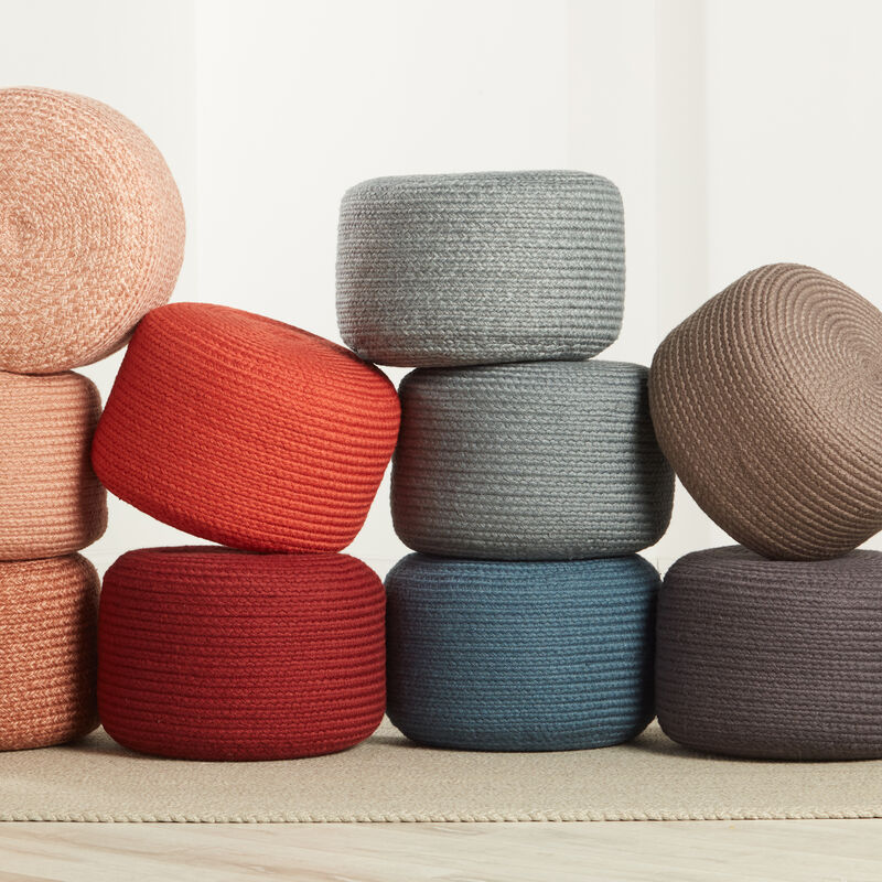 Saba Solar Pouf in Gargoyle