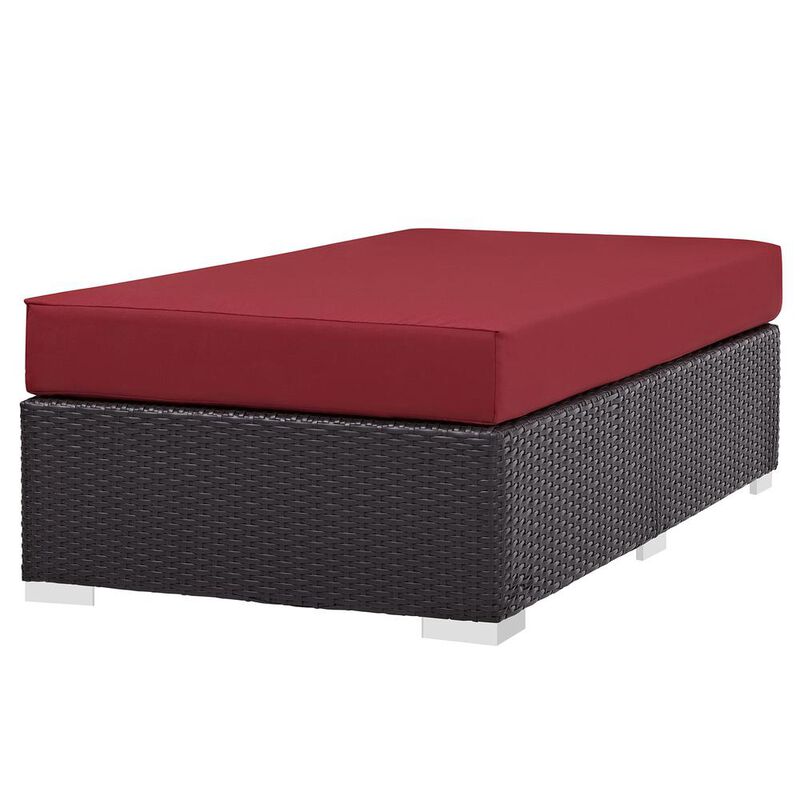 Modway Convene Outdoor Patio Fabric Rectangle Ottoman