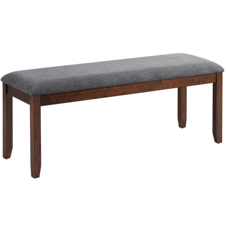Hivvago Upholstered Entryway Bench Footstool with Wood Legs
