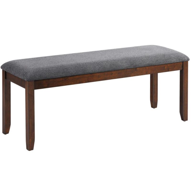 Hivvago Upholstered Entryway Bench Footstool with Wood Legs