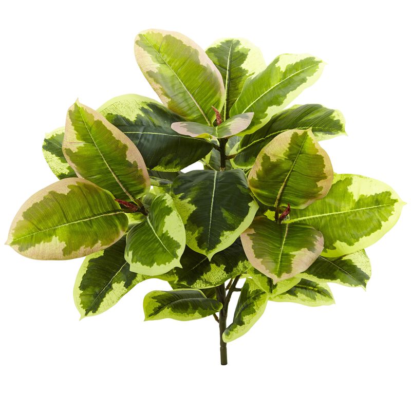 Hivvago 23" Rubber Leaf Artificial Plant (Real Touch) (Set of 3)