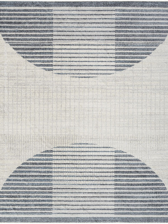Astra Machine Washable ASW03 Ivory/Blue 7'10" x 10' Rug
