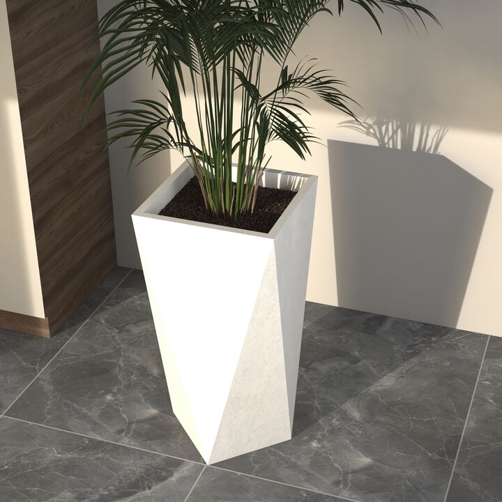 LeisureMod Aloe Series Fiberstone and MgO Clay 35" Planter