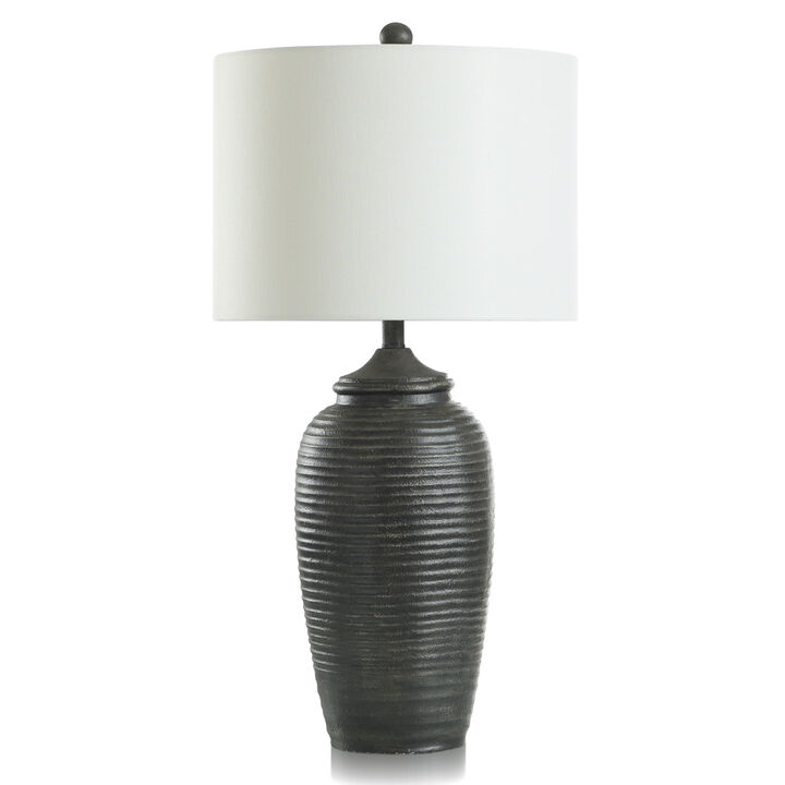 Matte Black Ripple Lamp