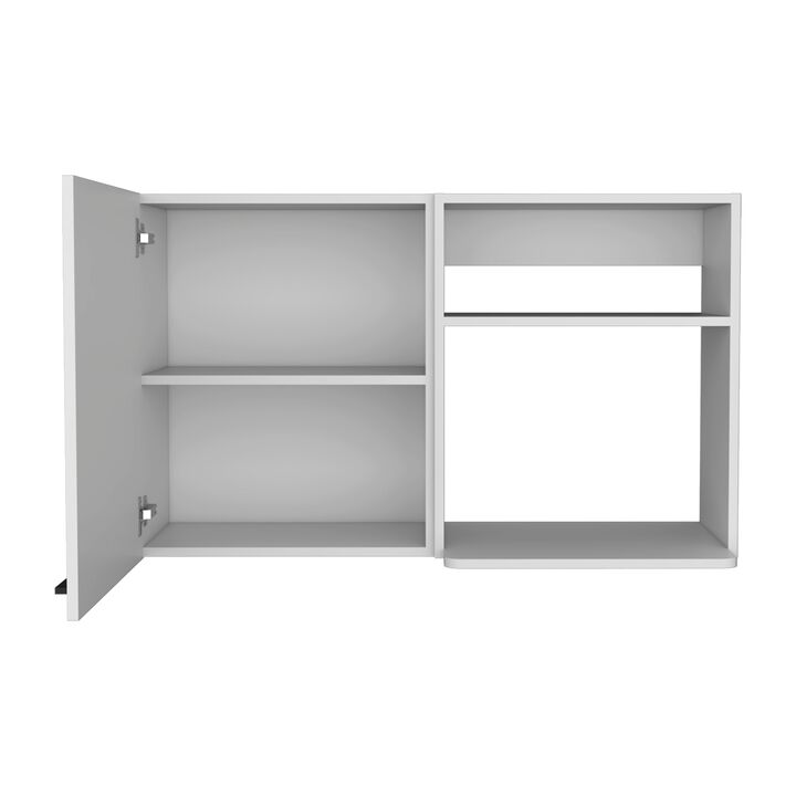 DEPOT E-SHOP Salento 2 Stackable Wall-Mounted Storage Cabinet with 2 Side Shelf