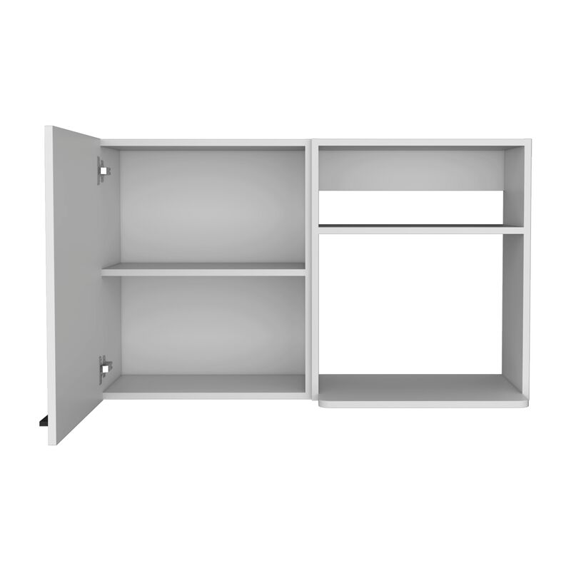DEPOT E-SHOP Salento 2 Stackable Wall-Mounted Storage Cabinet with 2 Side Shelf