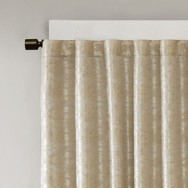 Gracie Mills Soraya Jacquard Total Blackout Curtain Panel - 50x108"