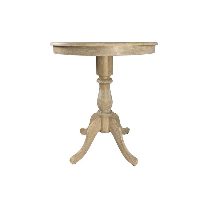 Carolina Living Fairview 30 Round Pedestal Bar Table - Natural Driftwood