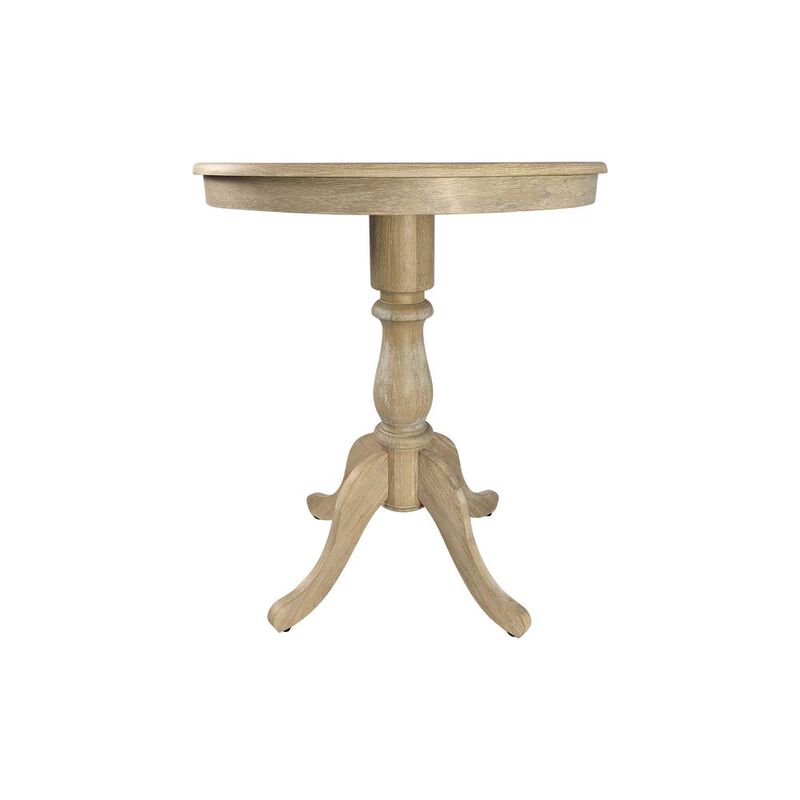 Carolina Living Fairview 30 Round Pedestal Bar Table - Natural Driftwood