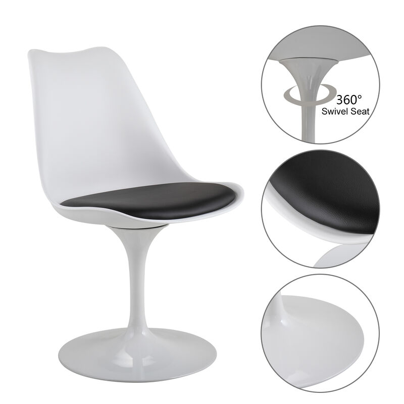 Jaxpety Tulip Swivel Chair White
