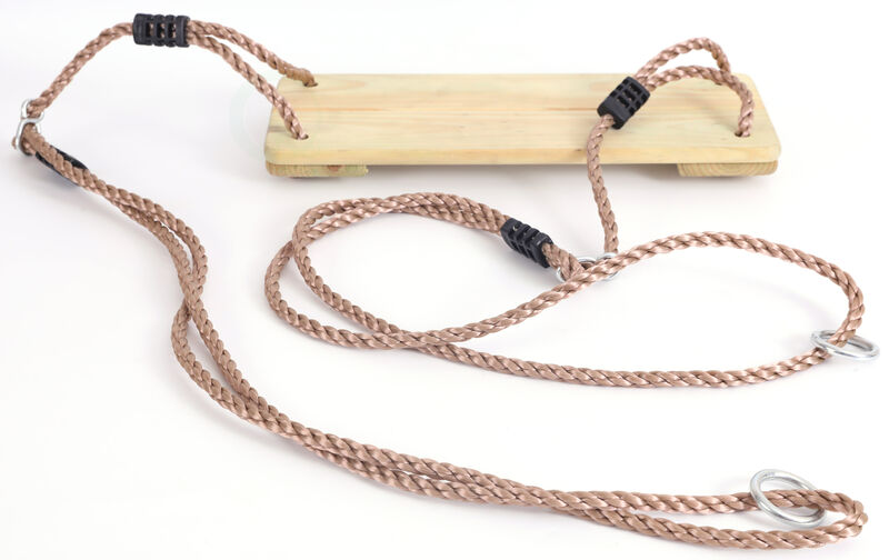 Outdoor Wooden Tree Swing with Hanging Ropes