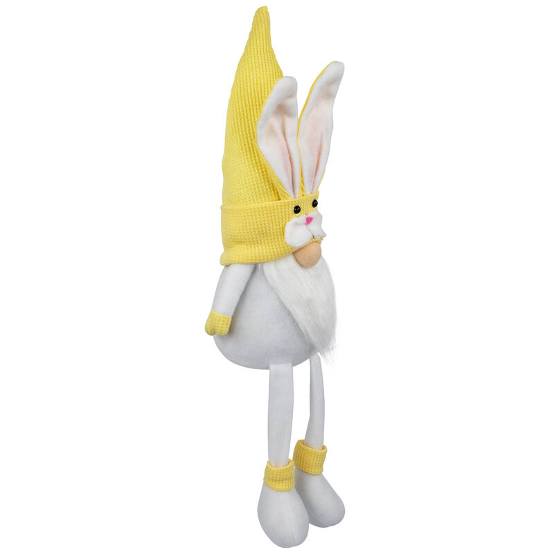 Sitting Bunny Gnome Easter Figurine - 20" - Yellow