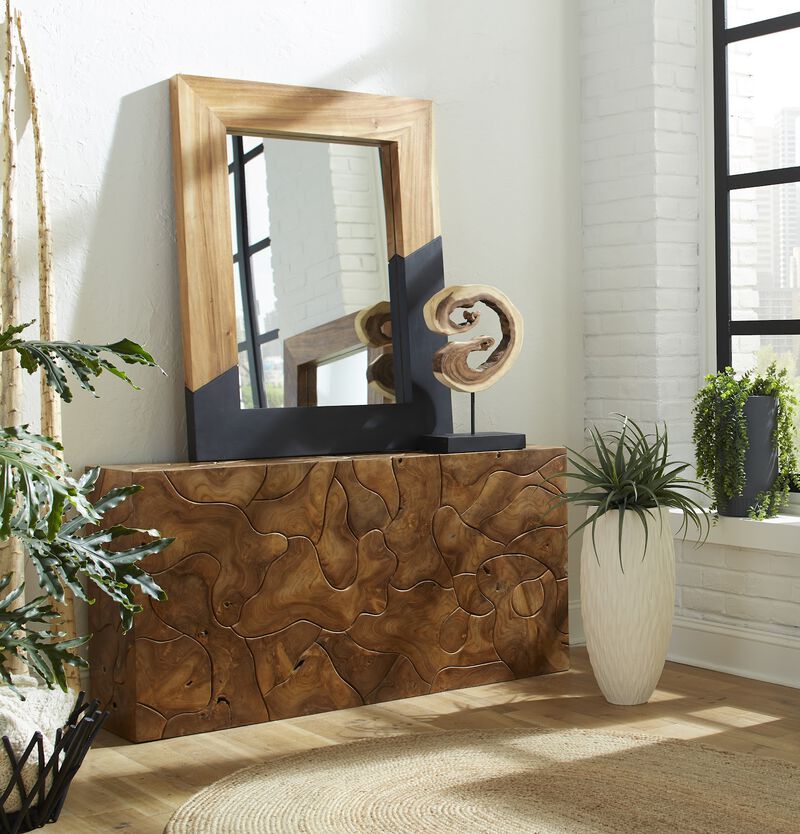 Teak Slice Console