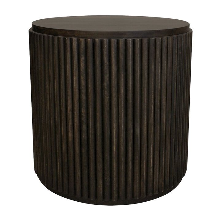 Alex Hamilton Odin End Table in Charred Ember Finish on Mango Wood